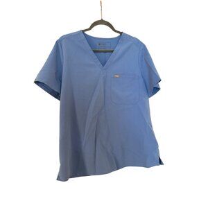 Figs Technical Collection Light Blue Scrub Top Size XL One Pocket